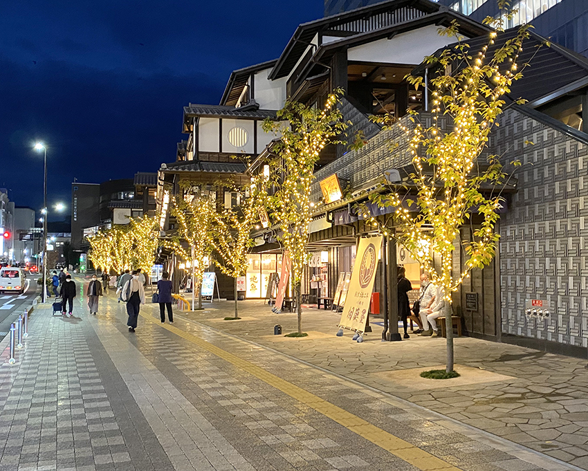 和のイルミネーション　イルミネーション　LED ファクトリーマオ&nbsp;&nbsp; ファクトリーマオ株式会社　写真手前のお稲荷さん美味しいですよ